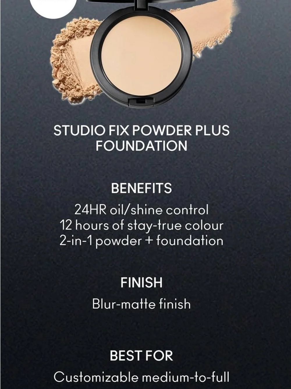 MAC STUDIO FIX POWDER PLUS FOUNDATION NC30